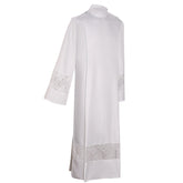 White Sheer Lace Pastor Uniform God Father Robe Cosplay Costume Outfits Halloween Carnival Suit
